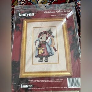Christmas Cross Stitch Fantasy Father Christmas Wall Decor 1993